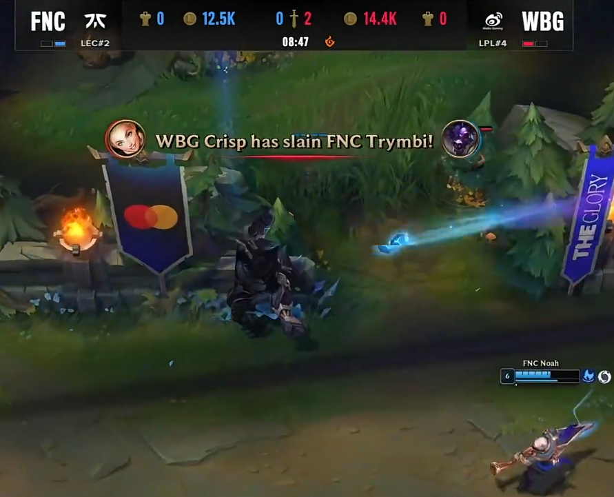 FNC横扫C9，Bin线上压制力十足宿敌对决全球总决赛，技惊四座